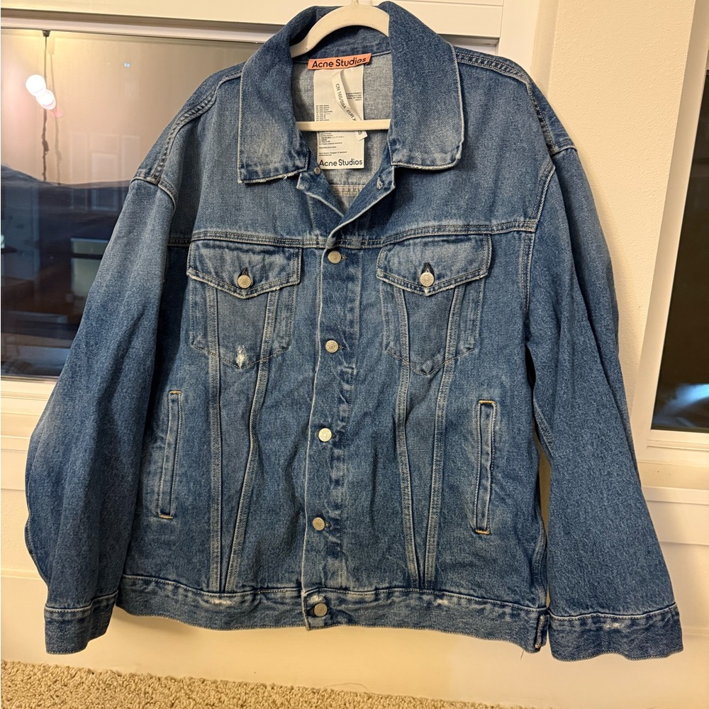 Acne Blue Lightweight Shirt Jacket Relaxed Fit